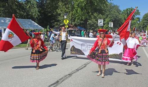 Peruvian group in the Parade of Flags at One World Day 2022